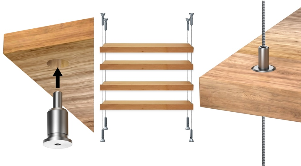 GeckoTeq zelfremmende gripper voor houten of kunststof planken